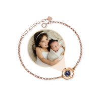 Thumbnail for Rose Photo Bracelet featuring a delicate rose design and a hidden photo projection by Brother & Sisters.