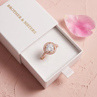 Thumbnail for Ring met steen — in de cadeaudoos, rosé goud | SKU: 101791-4.5-rose-gold