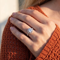 Thumbnail for Close-up of the Silver Circle Ring worn | SKU: 101791-4.5-silver