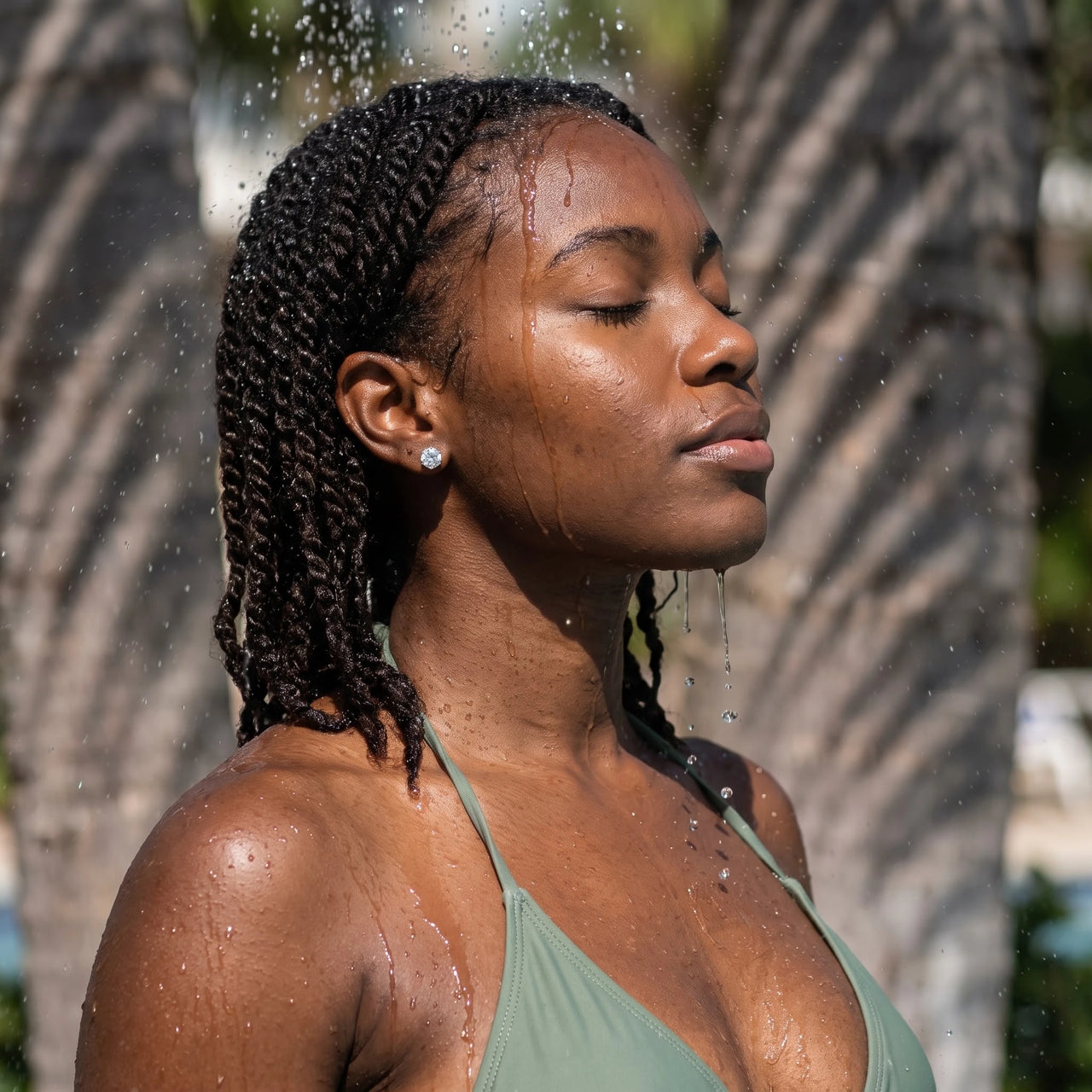 Oorknopjes — gedragen onder de douche, waterproof, zilver | SKU: 5056659
