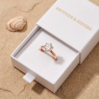 Thumbnail for Ring met steen — in de cadeaudoos, rosé goud | SKU: 33759698-4.5-rose-gold