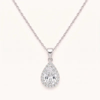 Thumbnail for Silver Drop Necklace, silver necklace | SKU: 505415-white