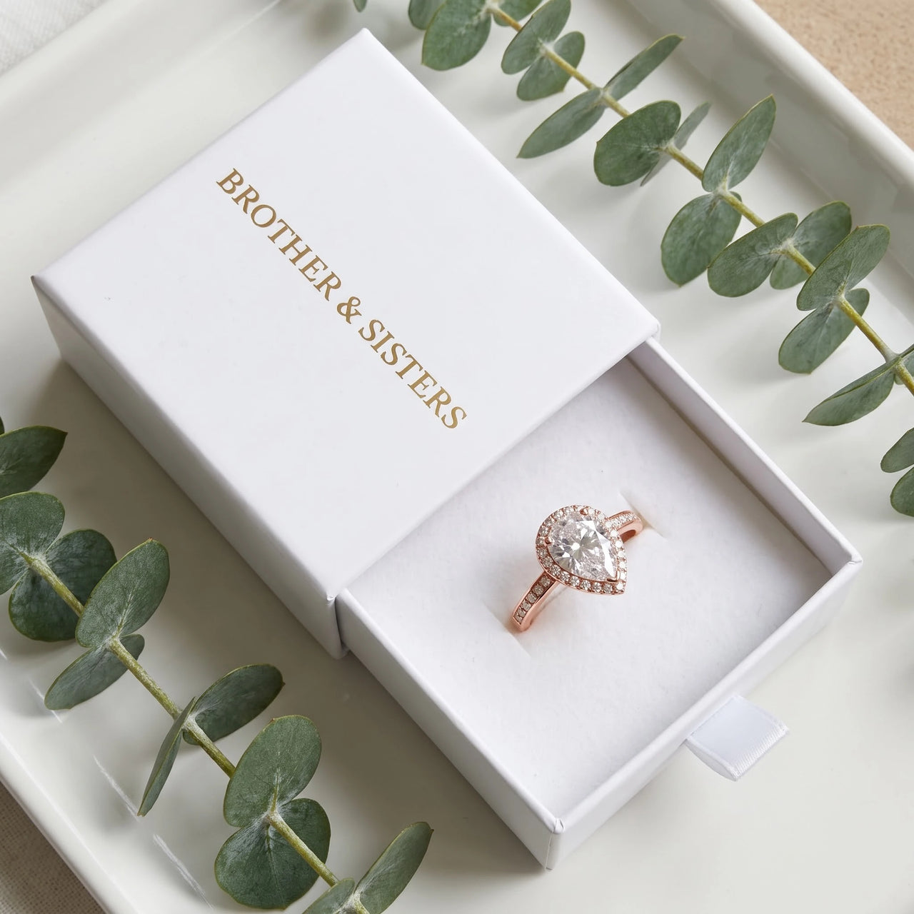 Ring met steen — in de cadeaudoos, rosé goud | SKU: 505162-4.5-rose-gold