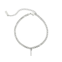 Thumbnail for Silver Initial Anklet - Ankle Bracelet - Anklet for Women - Silver Leg Bracelet Anklet I Brother & Sisters