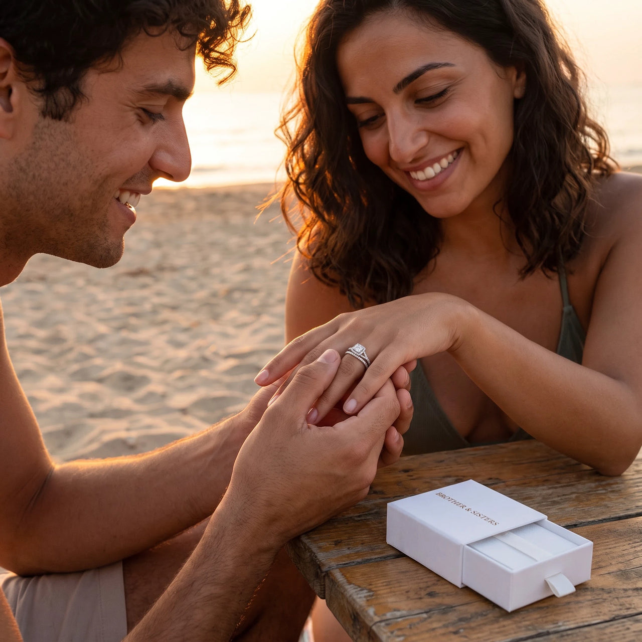 He offers her the silver ring | SKU: 497080-4.5-silver