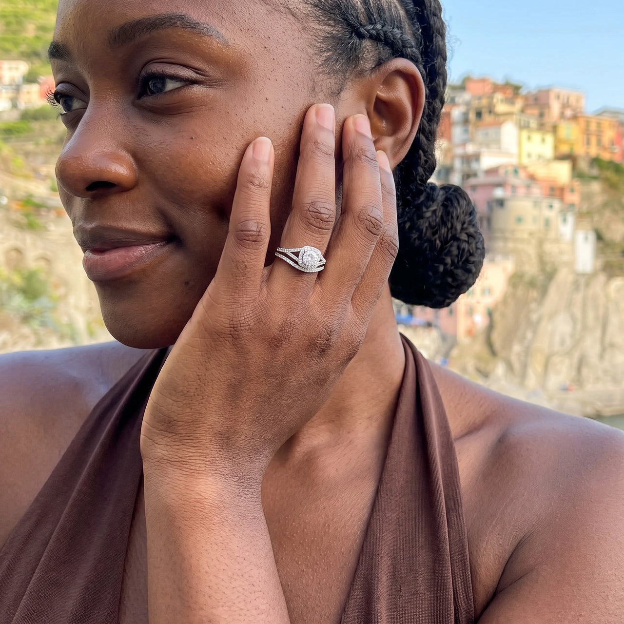 Ringen set — gedragen op reis, zilver | SKU: 497080-4.5-silver