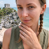 Thumbnail for Zilveren ring dames — gedragen op reis, zilver | SKU: 10645547-4.5-silver