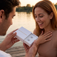 Thumbnail for He surprises her with the silver ring in its gift box | SKU: 6306968-white