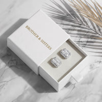 Thumbnail for Silver stud earrings with the Brother & Sisters gift box | SKU: 22683128