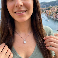 Thumbnail for Silver necklace worn on a summer trip | SKU: 22559056