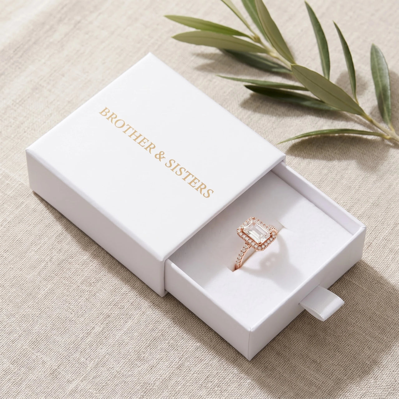 Halo ring — in de cadeaudoos, rosé goud | SKU: 1969566-4-5-rose-gold