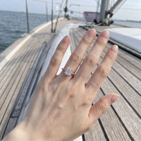 Thumbnail for Ring met steen — gedragen, echte grootte, rosé goud | SKU: 1969566-4-5-rose-gold