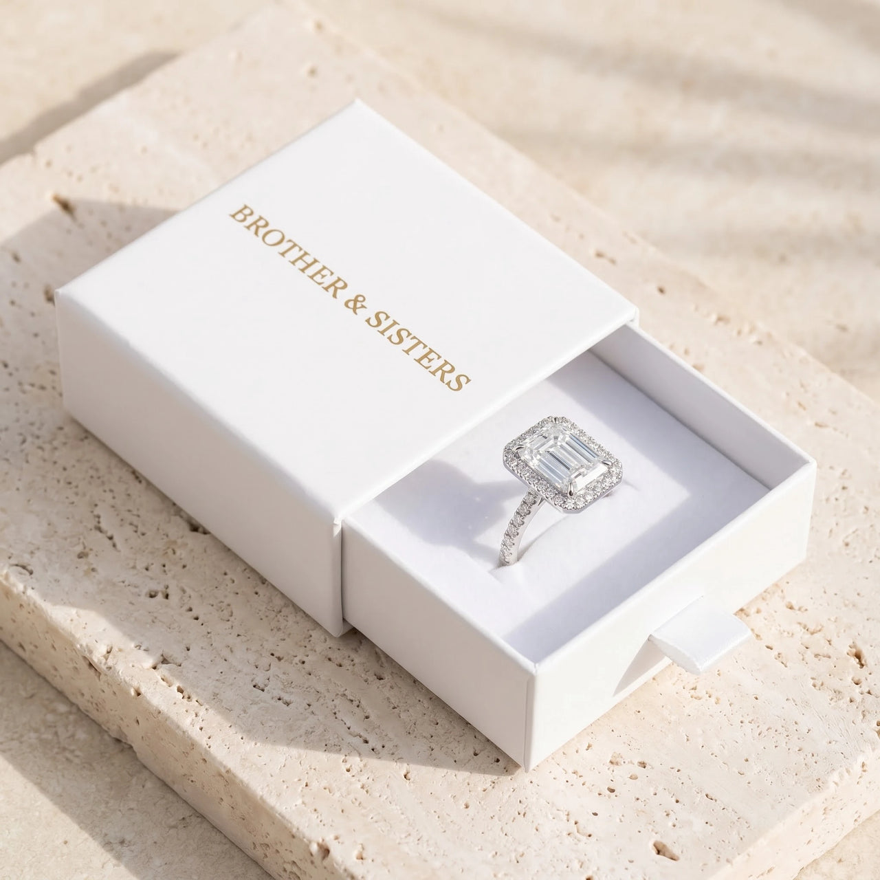 Silver Rectangle Ring, silver ring — gift box | SKU: 1969566-4.5-silver