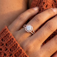 Thumbnail for Verlovingsring — close-up van de details, rosé goud | SKU: 346060-4.5-rose-gold