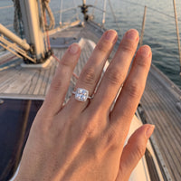 Thumbnail for Silver Timeless Ring worn, showing its real size | SKU: 497131-4.5-silver