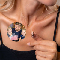 Thumbnail for Snowflake Photo Necklace featuring a personalized pendant with a cherished photo, crafted by Brother & Sisters.