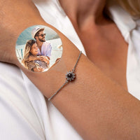 Thumbnail for Sun Photo Bracelet featuring a sun-shaped charm with a personal photo, crafted by Brother & Sisters for memorable moments.