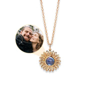 Thumbnail for Sunflower Photo Necklace showcasing a personalized photo pendant by Brother & Sisters, perfect for cherished memories.