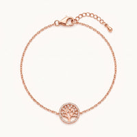 Thumbnail for Levensboom armband — productfoto op witte achtergrond, rosé goud | SKU: 18963309-rose-gold