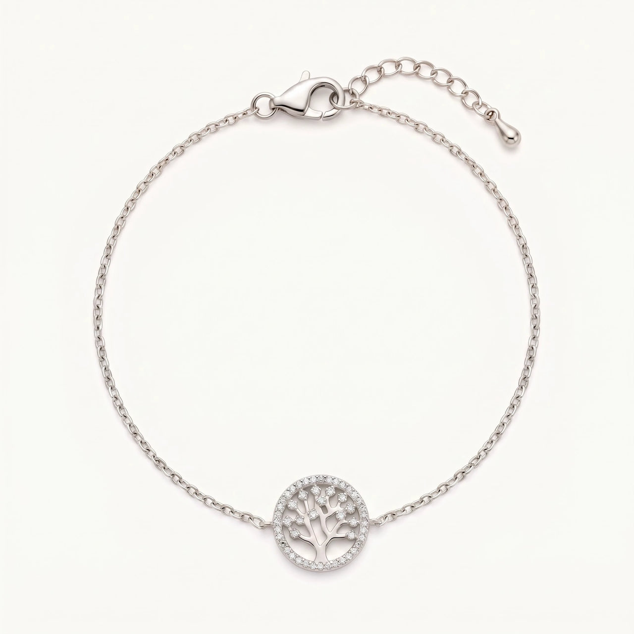 Stainless steel armband — productfoto op witte achtergrond, zilver | SKU: 18963309-white-gold