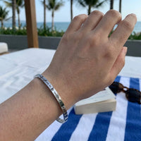Thumbnail for Bangle armband — gedragen, echte grootte, zilver | SKU: 9864184-silver