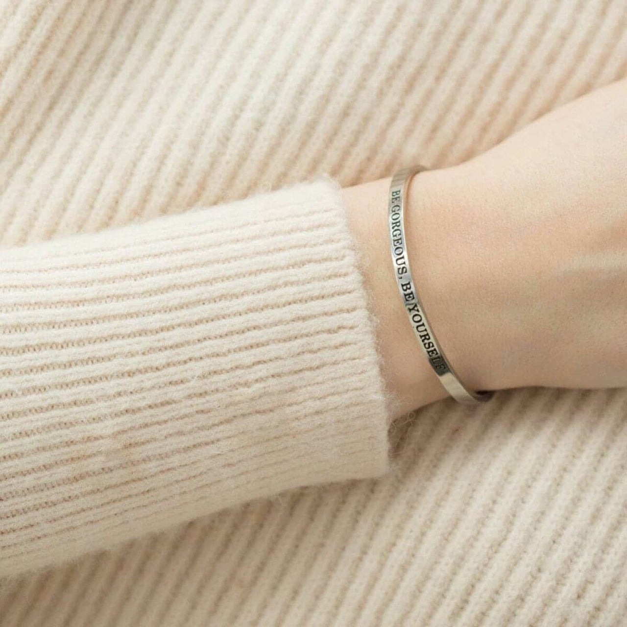Be Gorgeous, Be Yourself - Quote Bracelet - Mantra Bracelet Bracelet Brother & Sisters