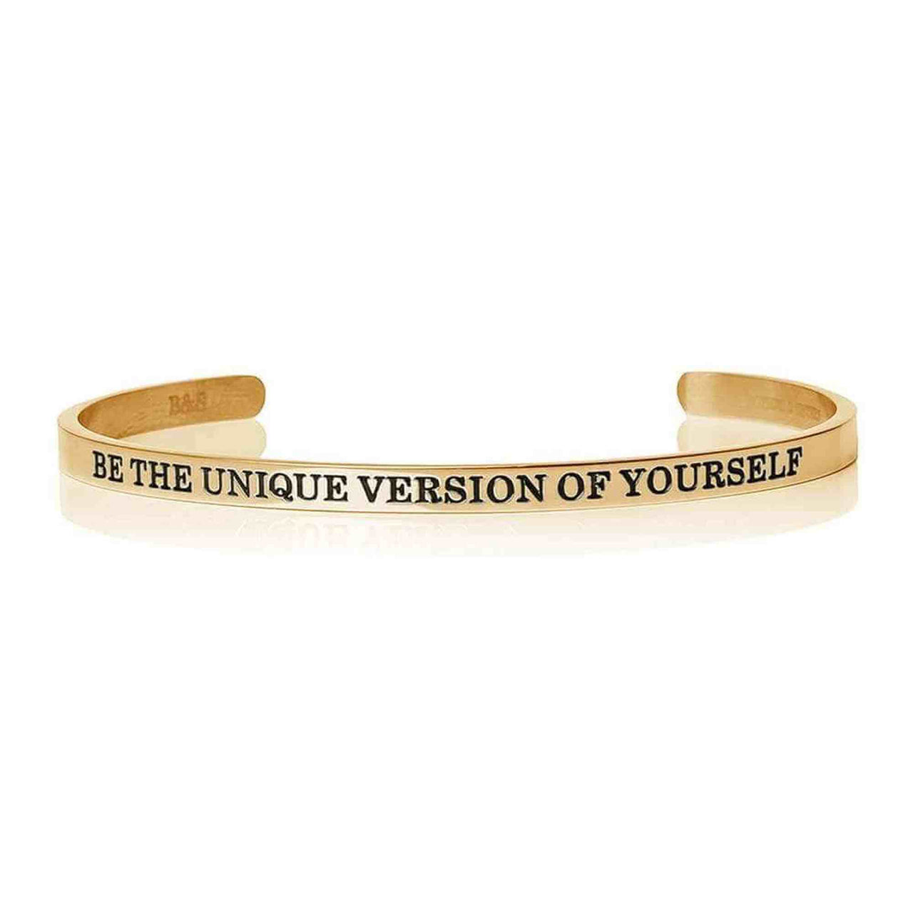 Be The Unique Version Of Yourself - Quote Bracelet - Mantra Bracelet Bracelet 18k Gold Brother & Sisters
