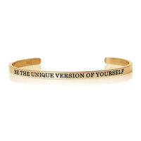 Thumbnail for Be The Unique Version Of Yourself - Quote Bracelet - Mantra Bracelet Bracelet 18k Gold Brother & Sisters