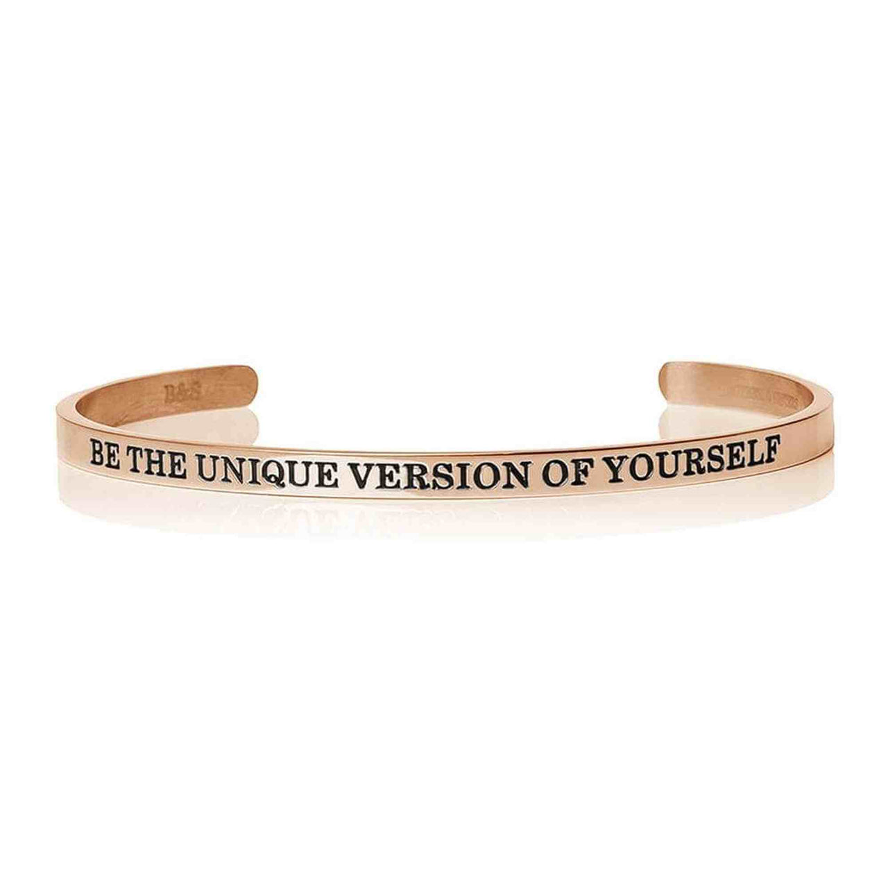 Be The Unique Version Of Yourself - Quote Bracelet - Mantra Bracelet Bracelet 18k Rose Gold Brother & Sisters