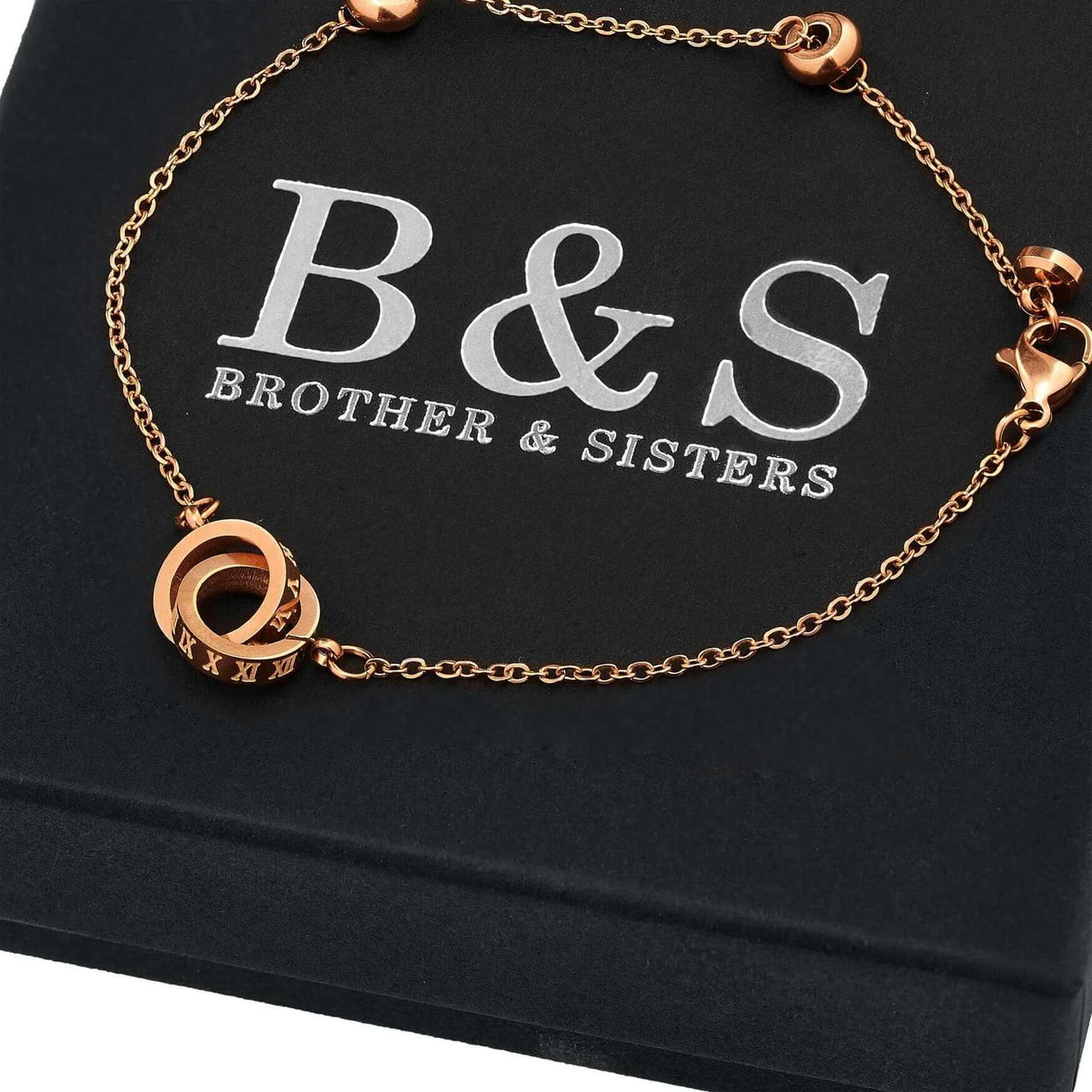 Bracelet with Joined Rings - Women's Bracelet - Rose Gold Bracelet Bracelet Brother & Sisters