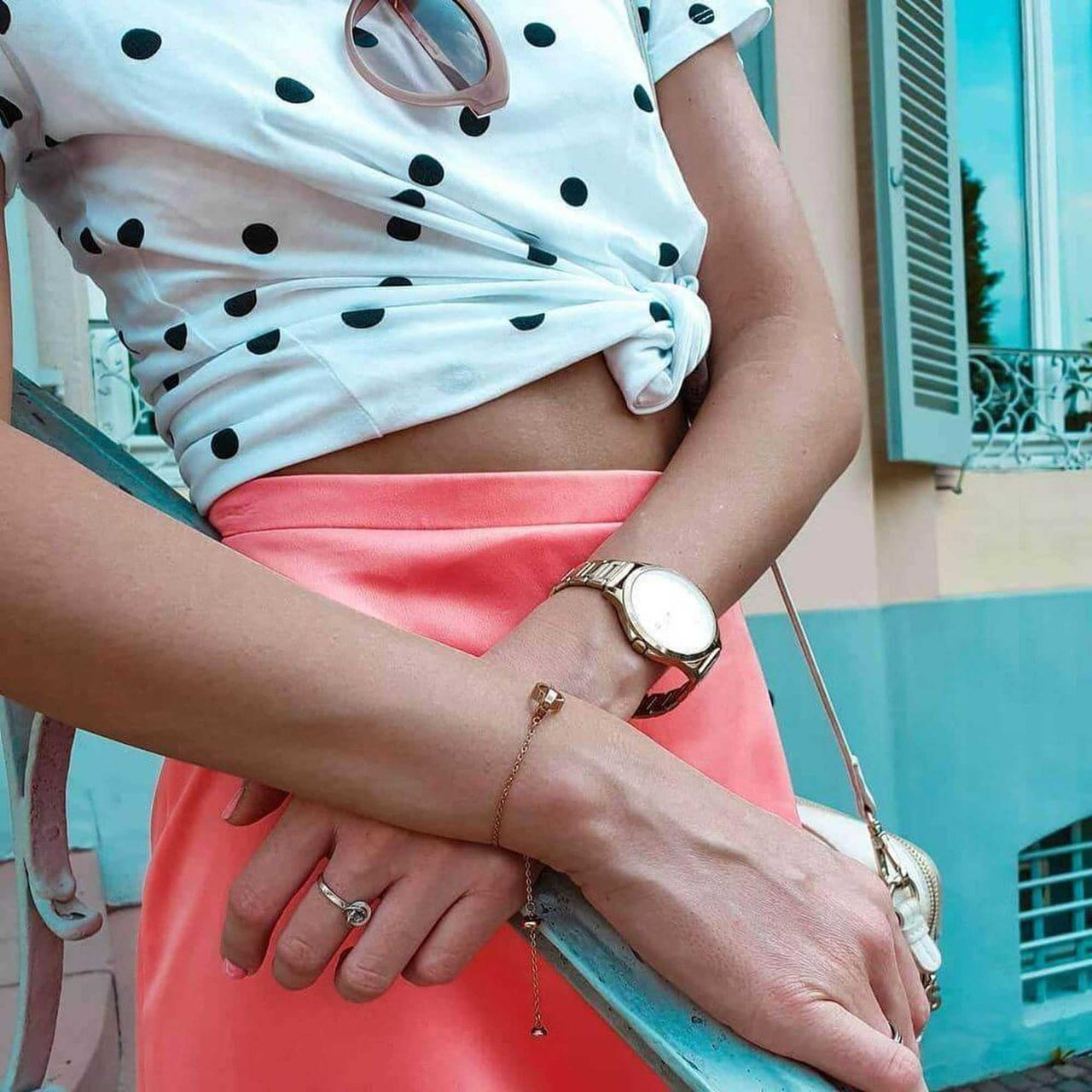 Bracelet with Joined Rings - Women's Bracelet - Rose Gold Bracelet Bracelet Brother & Sisters