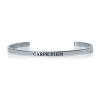 Thumbnail for Carpe Diem - Mantra Bracelet - Quote Bracelet - Woman Bracelet Bracelet 18k White Gold Brother & Sisters