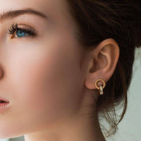 Thumbnail for Earrings with Joined Rings - Hoop Earrings - Earrings for Women - Women Earrings Earrings Brother & Sisters