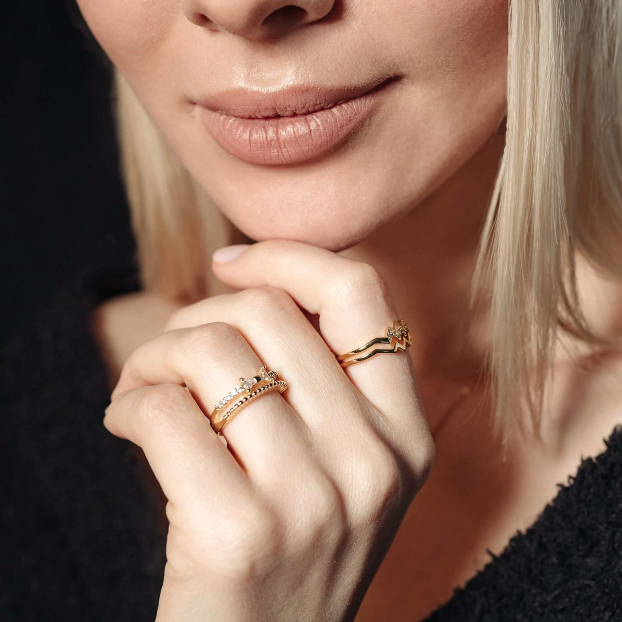 Gold Ring for Women - Stainless Steel Ring - Woman Ring - The Butterfly Ring Ring Brother & Sisters