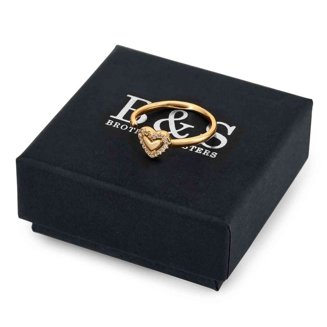 Gold Ring for Women - Stainless Steel Ring - Woman Ring - The Heart Ring Ring Brother & Sisters