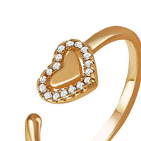 Thumbnail for Gold Ring for Women - Stainless Steel Ring - Woman Ring - The Heart Ring Ring Brother & Sisters