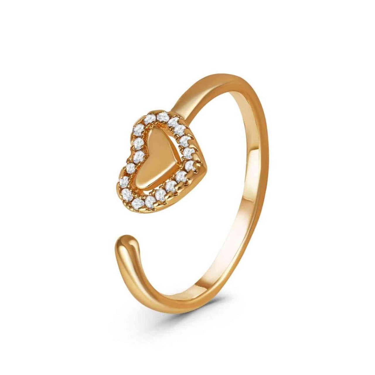 Gold Ring for Women - Stainless Steel Ring - Woman Ring - The Heart Ring Ring Brother & Sisters