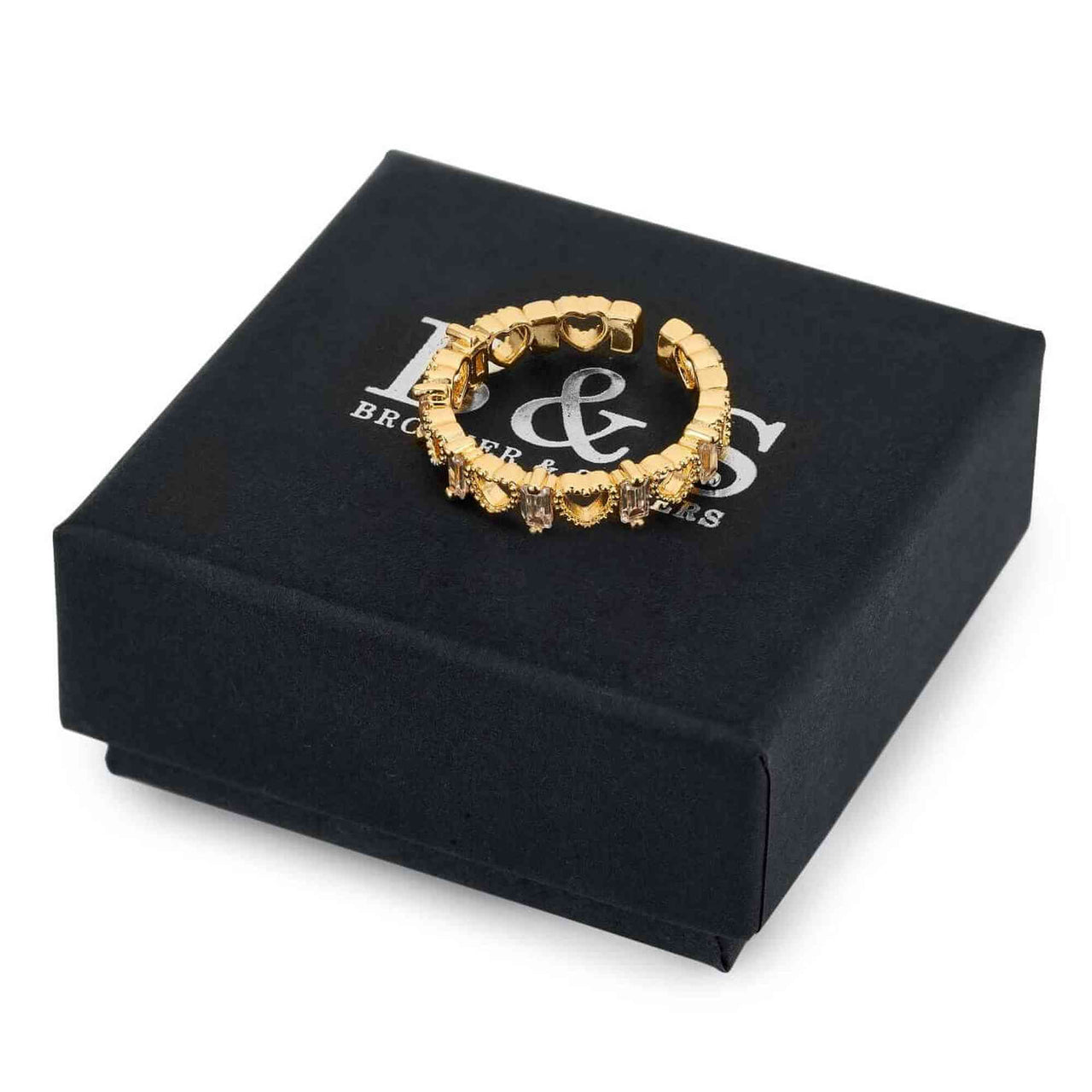 Gold Ring for Women - Stainless Steel Ring - Woman Ring - The Hearts Ring Ring Brother & Sisters