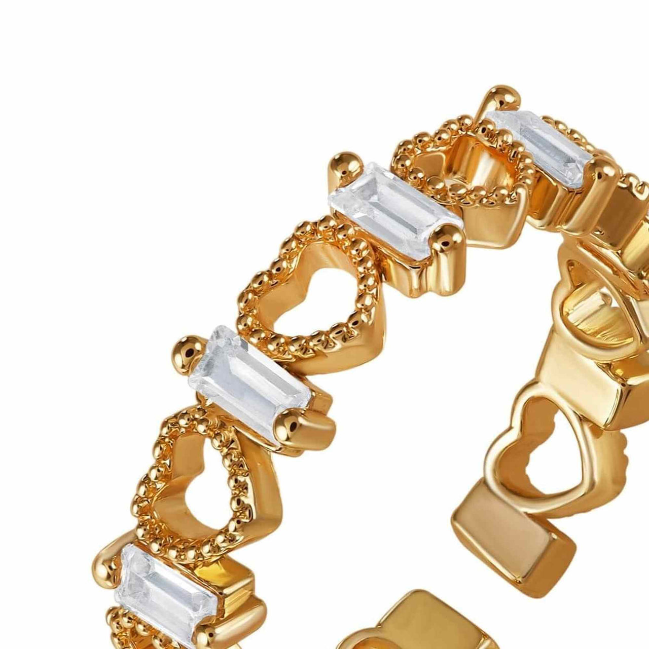Gold Ring for Women - Stainless Steel Ring - Woman Ring - The Hearts Ring Ring Brother & Sisters