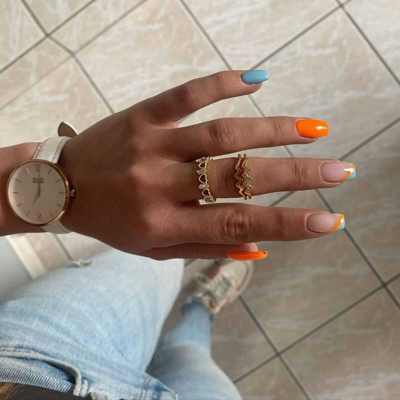Gold Ring for Women - Stainless Steel Ring - Woman Ring - The Zigzag Ring Brother & Sisters
