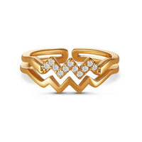 Thumbnail for Gold Ring for Women - Stainless Steel Ring - Woman Ring - The Zigzag Ring Brother & Sisters