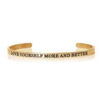 Thumbnail for Love Yourself More And Better - Quote Bracelet - Mantra Bracelet Bracelet 18k Gold Brother & Sisters