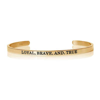 Thumbnail for Loyal, Brave, And, True Bracelet - Quote Bracelet - Mantra Bracelet Bracelet 18k Gold Brother & Sisters