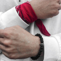 Thumbnail for Man Bracelet - Men’s Beaded Bracelet - Black Lion & Black Stones Bracelet - Men’s Bracelet Bracelet Brother & Sisters