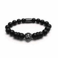 Thumbnail for Man Bracelet - Men’s Beaded Bracelet - Black Lion & Black Stones Bracelet - Men’s Bracelet Bracelet XS (14-15cm) Brother & Sisters