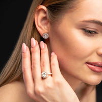 Thumbnail for Silver Circle Earrings - Sterling Silver Earrings For Women - Silver Stud Earrings Earrings Brother & Sisters