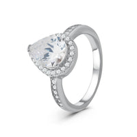 Thumbnail for Silver Drop Ring - Promise Ring - Silver Ring - Engagement Ring for Women Ring EU: 48 / US: 4.5 Brother & Sisters