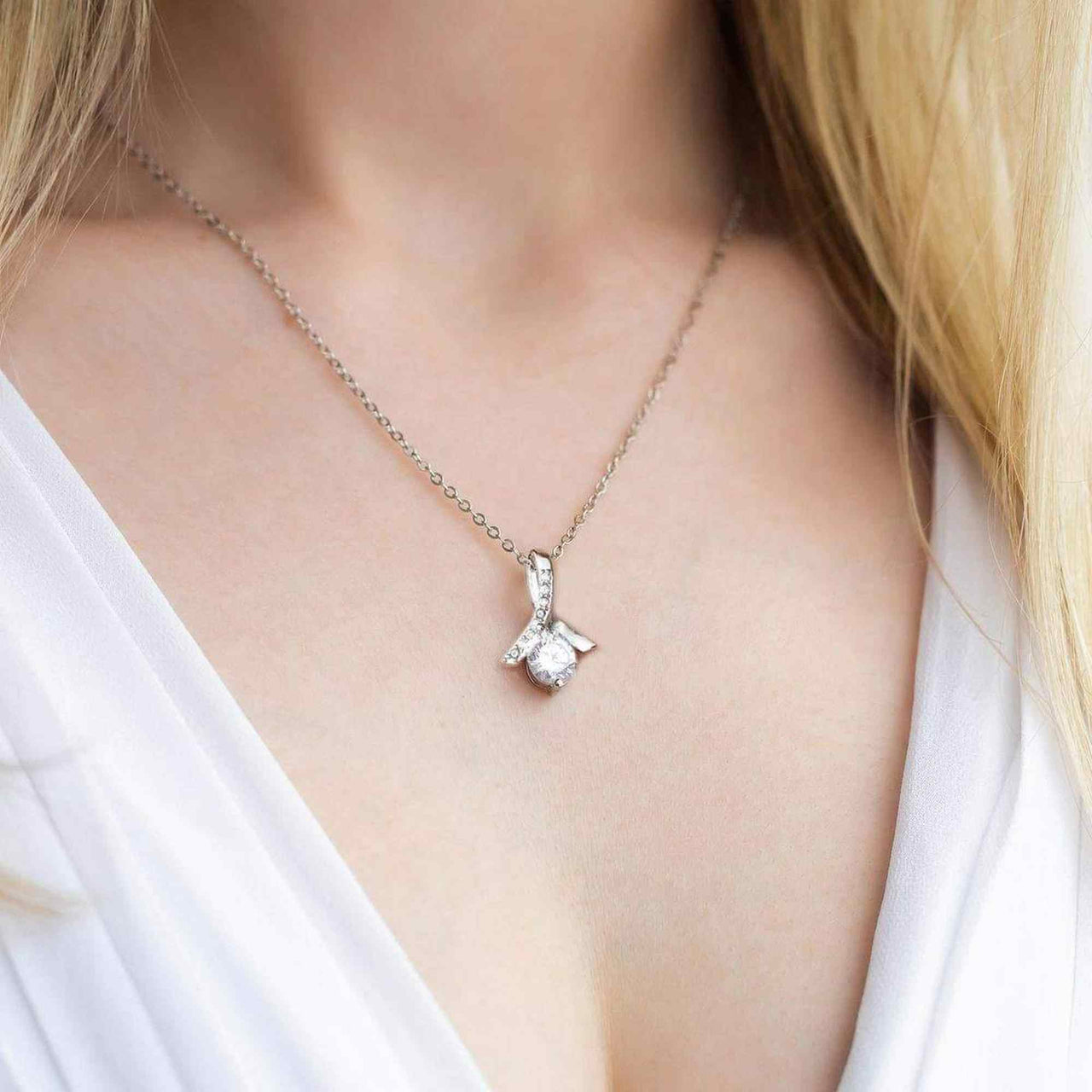 Silver Gem Necklace - Silver Necklace Women - Women’s Necklace Necklace Brother & Sisters