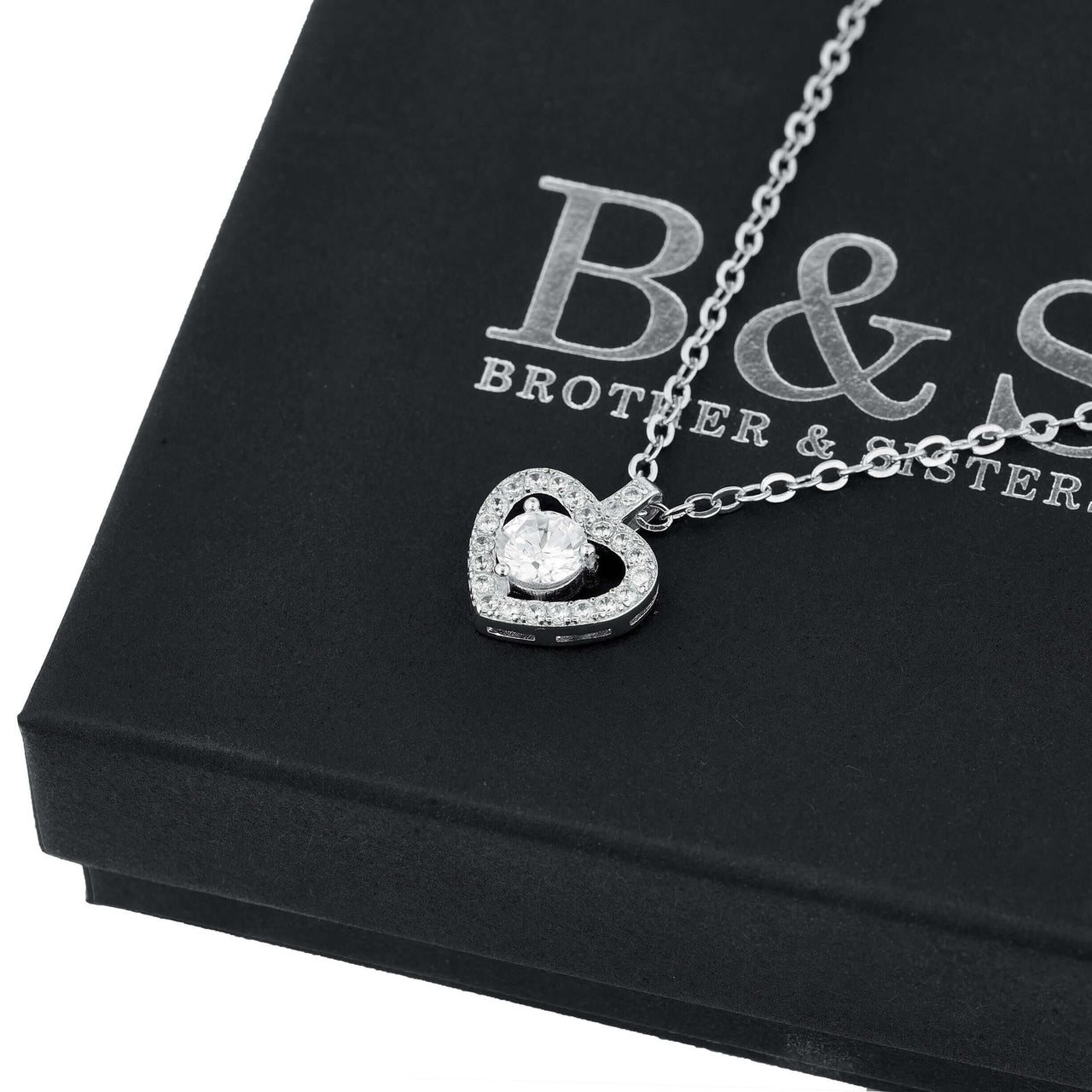 Silver Heart Necklace - Silver Necklace Women - Women’s Necklace Necklace Brother & Sisters
