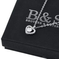 Thumbnail for Silver Heart Necklace - Silver Necklace Women - Women’s Necklace Necklace Brother & Sisters